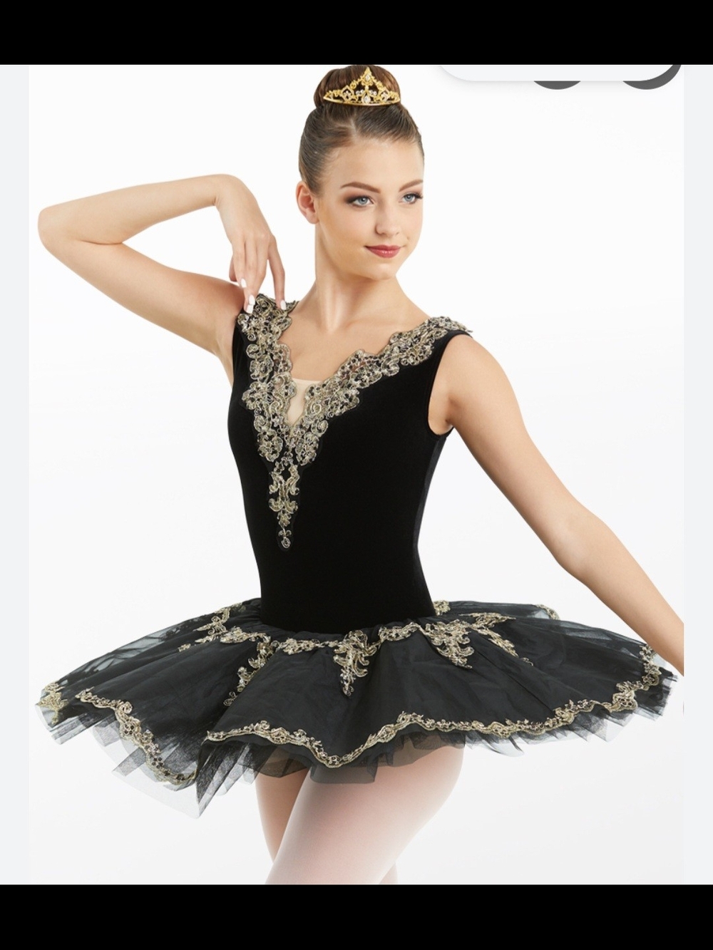Weissman Dance Costume XXL Blk Giselle Black Pancake Ballet Tutu Dress